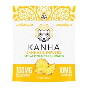 KANHA - SATIVA PINEAPPLE GUMMIES 100MG - KANHA