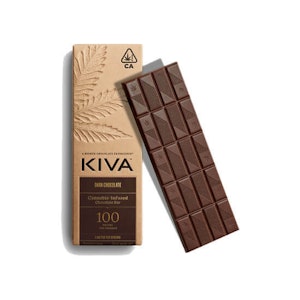 KIVA - [Kiva] Chocolate - 100mg - Dark Chocolate Bar (H)