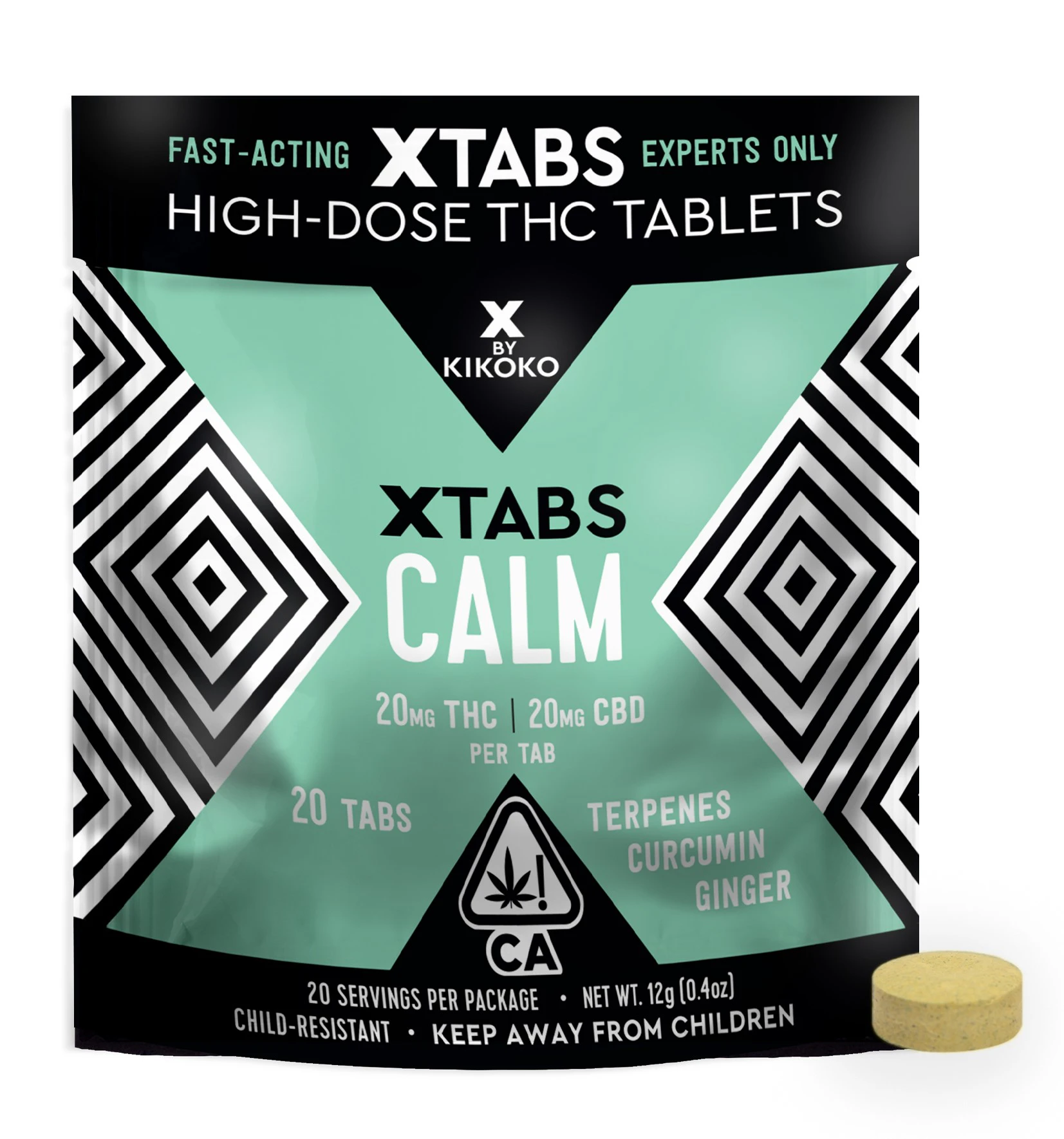 Kikoko - Kikoko | Xtabs | Calm | THC & CBD | 20 Tablets Main Image