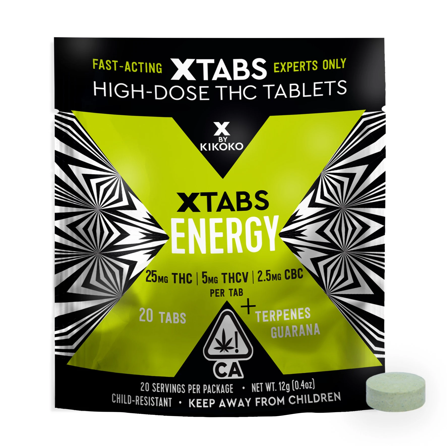 Kikoko - Kikoko | Xtabs | Energy | THCV & CBC | 20 Tablets Main Image