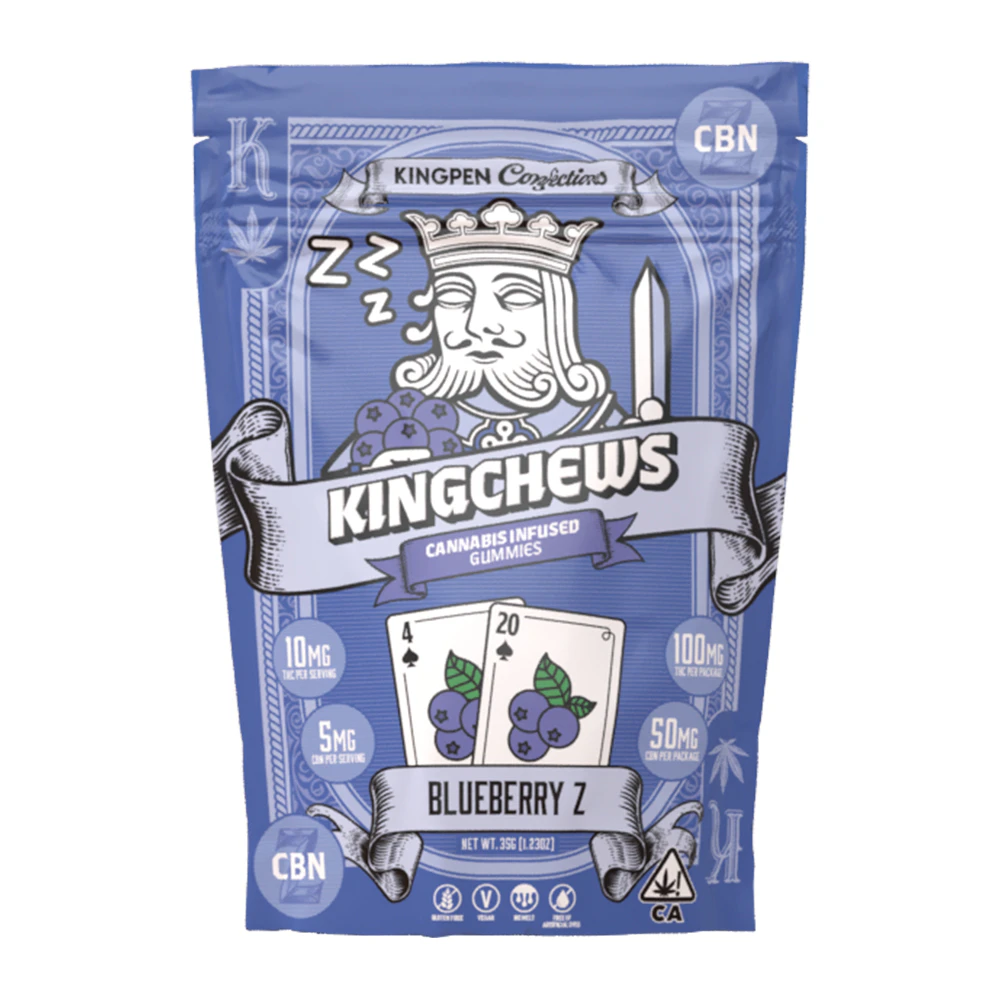 KINGCHEW - KINGCHEW | BLUEBERRY ZZZ 2:1 THC:CBN | EDIBLE | 100MG Main Image