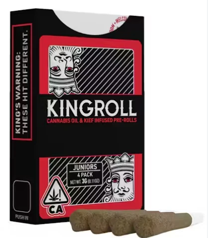Kingroll JR - [Kingroll Jr] Infused Preroll 4 Pack - 3g - Triangle Kush x Bubba Kush (I) Main Image