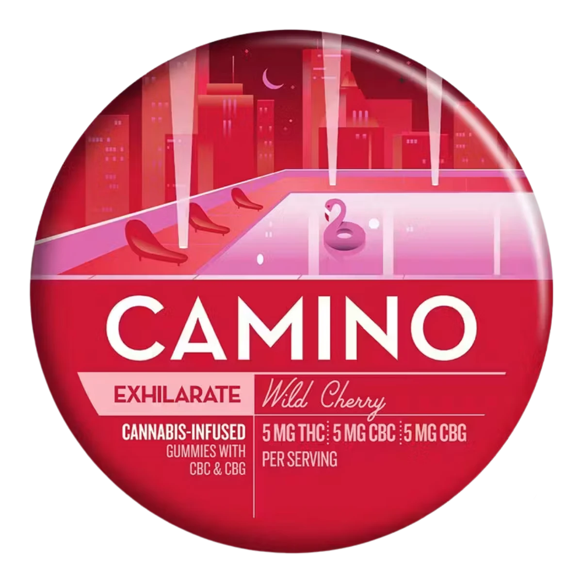 KIVA - Wild Cherry (Exhilarate) (S) | 5:5:5mg THC:CBC:CBG Gummies | Camino Main Image