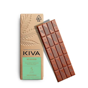 Kiva Confections - BAR - MILK CHOCOLATE MINT IRISH CREAM 100MG - KIVA CONFECTIONS