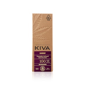 KIVA - Edible - Blackberry - Dark Chocolate Bar - 100MG