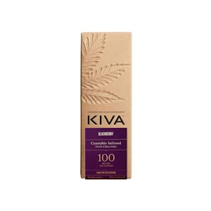Kiva Confections - KIVA - DARK CHOCOLATE BLACKBERRY 100MG - KIVA CONFECTIONS