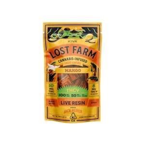 Kiva Confections - LOST FARM CHEWS - 10:5 THCV MANGO 100MG (JACK HERER) - KIVA CONFECTIONS