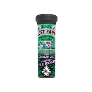 Kiva Confections - LOST FARM ROSIN GUMMIES - WATERMELON 100MG (ICE CREAM CAKE) - KIVA CONFECTIONS