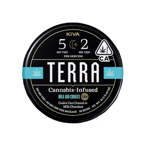 Kiva Confections - TERRA BITES - CBN 5:2 MILK & COOKIES 100MG - KIVA CONFECTIONS