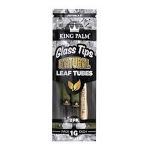 KING PALM - NATURAL CONES W/ GLASS TIPS 2pk MINIS