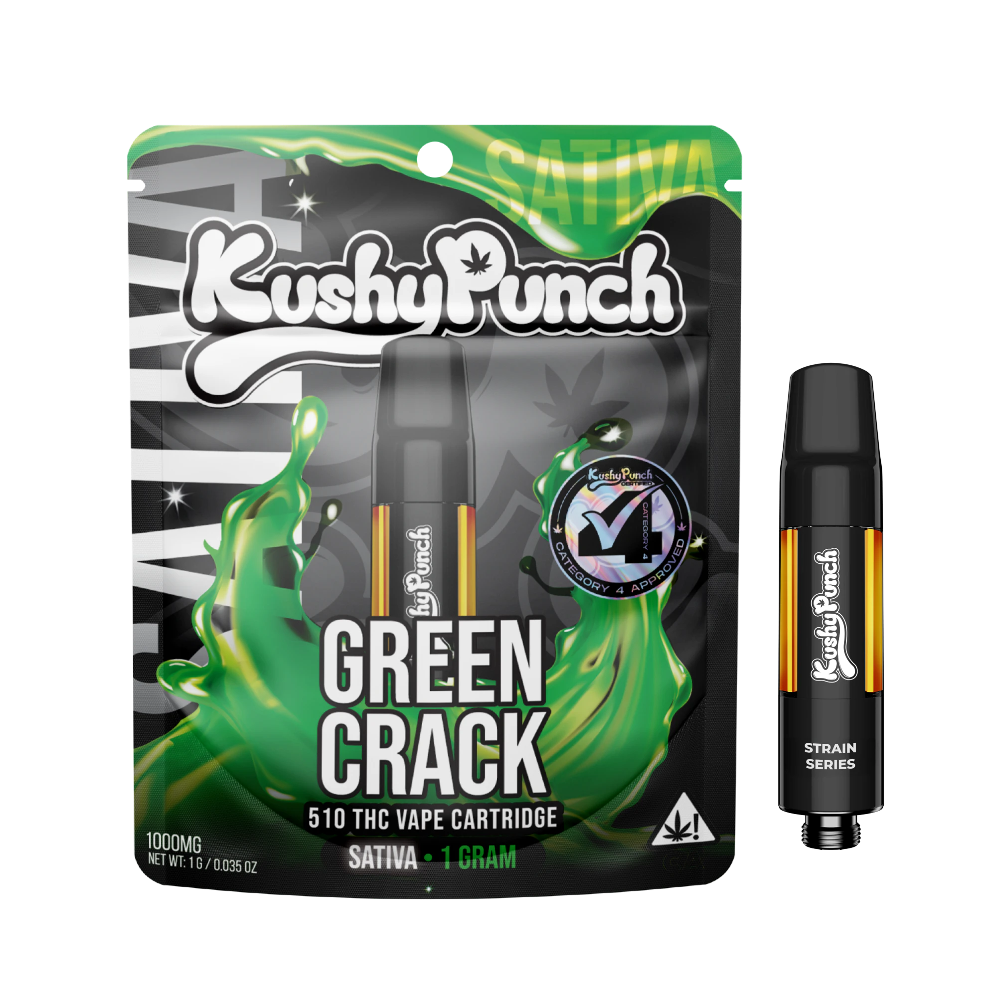 Kushy Punch - Kushy Punch Cart 1g Green Crack Main Image