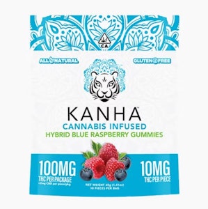 Kanha - KANHA: Blue Raspberry Gummies 100mg/10-Piece (H)