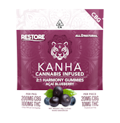 [Kanha] CBG Gummies - 2:1 - Acai Blueberry (H)