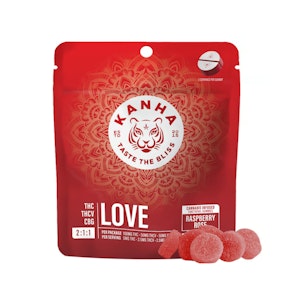 KANHA - Kanha Nano LOVE 2:1:1 THC:THCV:CBG Raspberry Rose Gummies