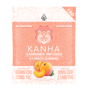 KANHA - [Kanha] CBD Gummies - 4:1 - CBD Peach (H)