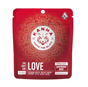KANHA - Kanha | Nano Raspberry Rose 2:1:1 | THCV + CBG Love Gummies | 100mg