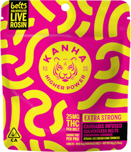 KANHA - Solventless Live Rosin Strawberry Lemonade Belts 100mg - Kanha