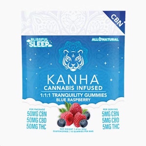 Kanha - KANHA: Tranquility Sleep 1:1:1 (CBD:THC:CBN) Gummies 150mg/10-Piece (I)