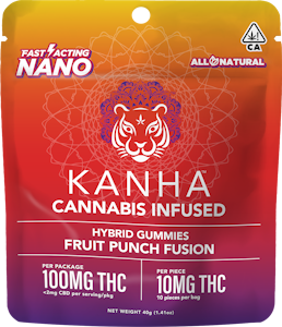 KANHA - KANHA | FRUIT PUNCH FUSION - 10PK | EDIBLE | 100MG