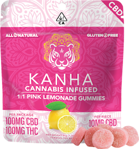 KANHA - KANHA | PINK LEMONADE 1:1 THC/CBD - 10PK | EDIBLE