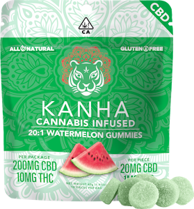 KANHA - KANHA | WATERMELON 1:20 THC/CBD - 20PK | EDIBLE 