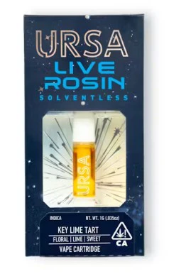 URSA Extracts - URSA 1g Key Lime Tart Live Rosin Cartridge Main Image