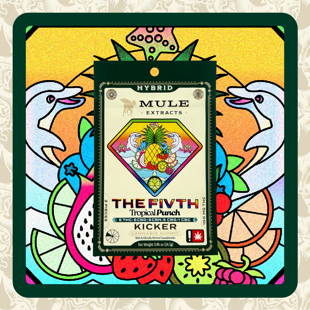 Tropical Punch, 5:5:5:5:1 THC:CBD:CBN:CBG:CBC Gummy - Por