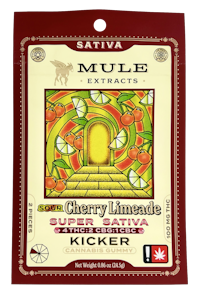 MULE EXTRACTS - Sour Cherry Limeade "Super Sativa Kicker" Gummies | 2pc 175mg 4:2:1 (THC:CBG:CBC) (Live Resin)