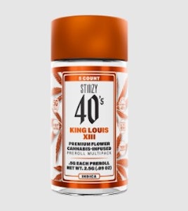 STIIIZY - Stiiizy 40's .5g King Louis XIII Infused Pre-Roll 5pk 