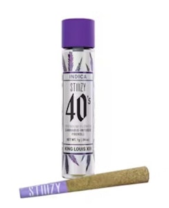 STIIIZY - Stiiizy-King Louis XIII-40's-Joint-Infused Pre Roll-Live Resin-Kief-40%+-1g