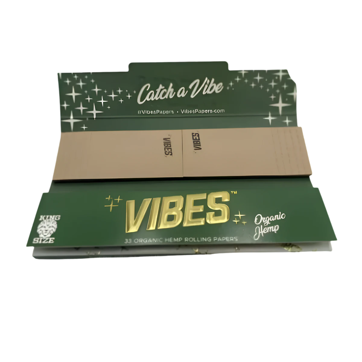 Vibes - King Size Slim Rolling Papers | 33pk Organic Hemp 4inch Papers | Vibes Main Image