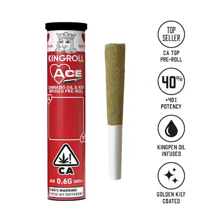 Kingroll - KingRoll | Tangelo Sunrise x Kreamsicle | ACE | Oil & Kief Infused Pre-Roll | 0.6g Main Image