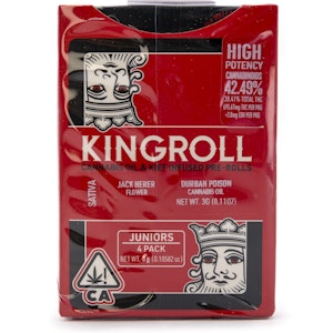 KINGPEN - Junior Jack Herer x Durban Poison 3g 4 Pack Infused Pre-Rolls - KingRoll