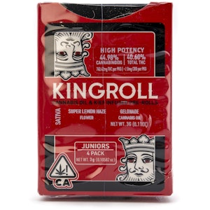 KINGPEN - Juniors Super Lemon Haze x Gelonade 3g 4 Pack Infused Pre-Rolls - KingRoll