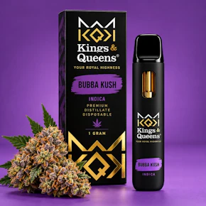 Kings & Queens | Bubba Kush | 1g Distillate Disposable Vape