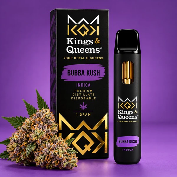 Kings & Queens - Kings & Queens | Bubba Kush | 1g Distillate Disposable Vape Main Image