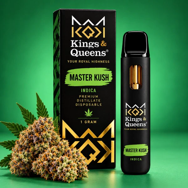 Kings & Queens - Kings & Queens | Master Kush | 1g Distillate Disposable Vape | Indica Main Image