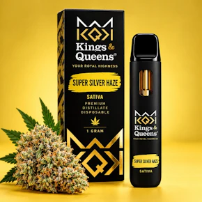 Kings & Queens | Super Silver Haze | 1g Distillate Disposable Vape | Sativa