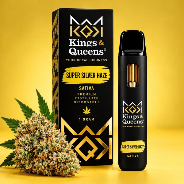Kings & Queens - Kings & Queens | Super Silver Haze | 1g Distillate Disposable Vape | Sativa Main Image