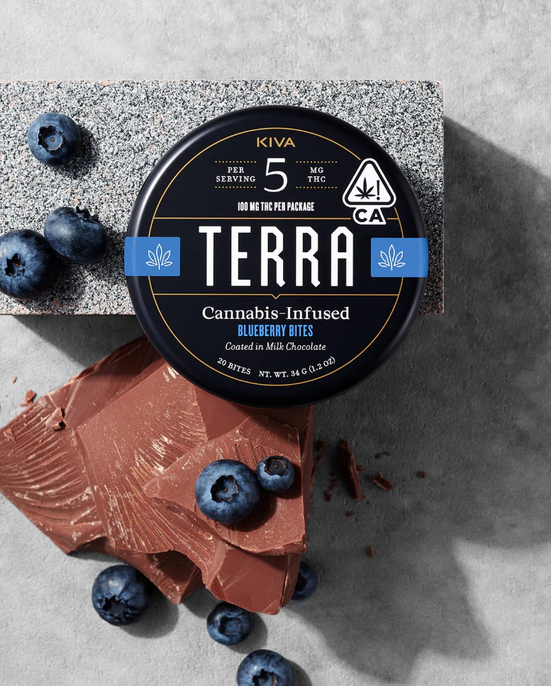 KIVA - Kiva - Terra Blueberry Milk Chocolate Bites 100mg Main Image