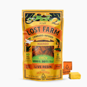 KIVA: Lost Farm Chews Mango "Jack Herer" Live Resin THCv 100mg (S)