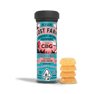KIVA - Kiva Lost Farm Live Resin Gummies White Peach CBG