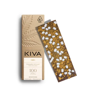 Kiva Confections - Smores Chocolate Bar - 100mg - Kiva