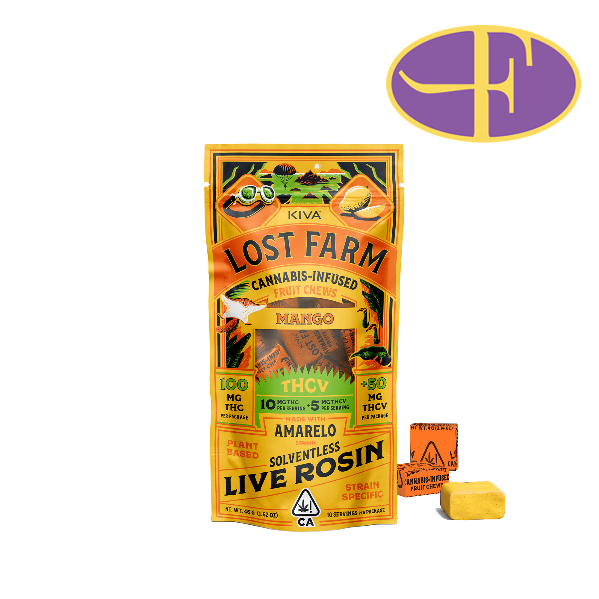 Lost Farms - Mango Amarelo THCv Chews Main Image