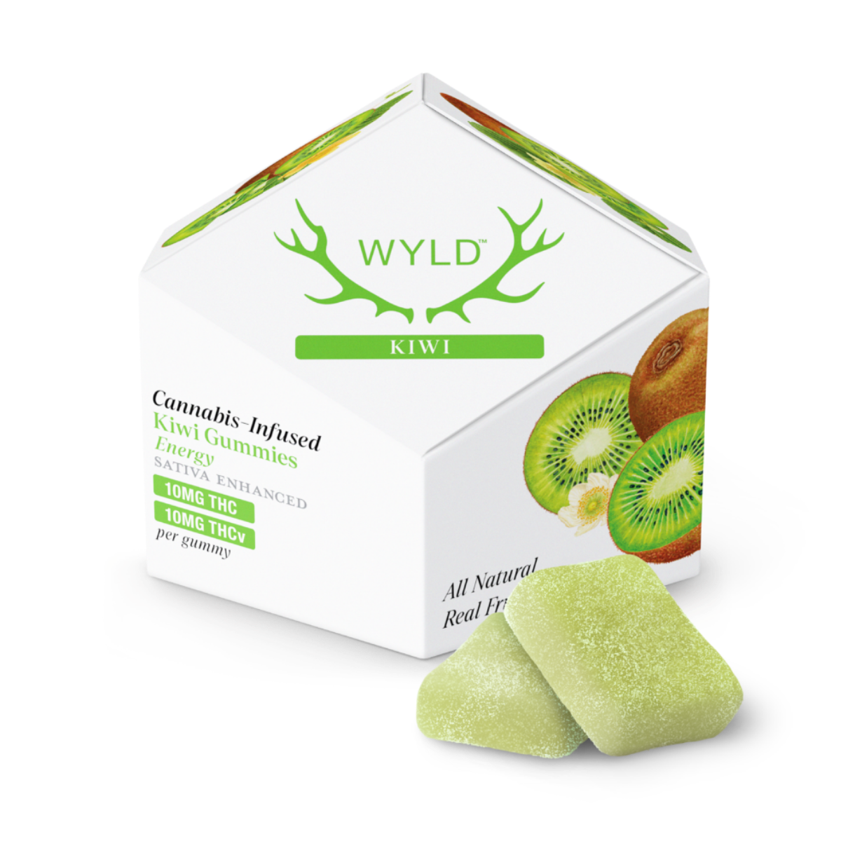 Kiwi (S) | 10mg 1:1 THC:THCV 10pk Gummies | Wyld