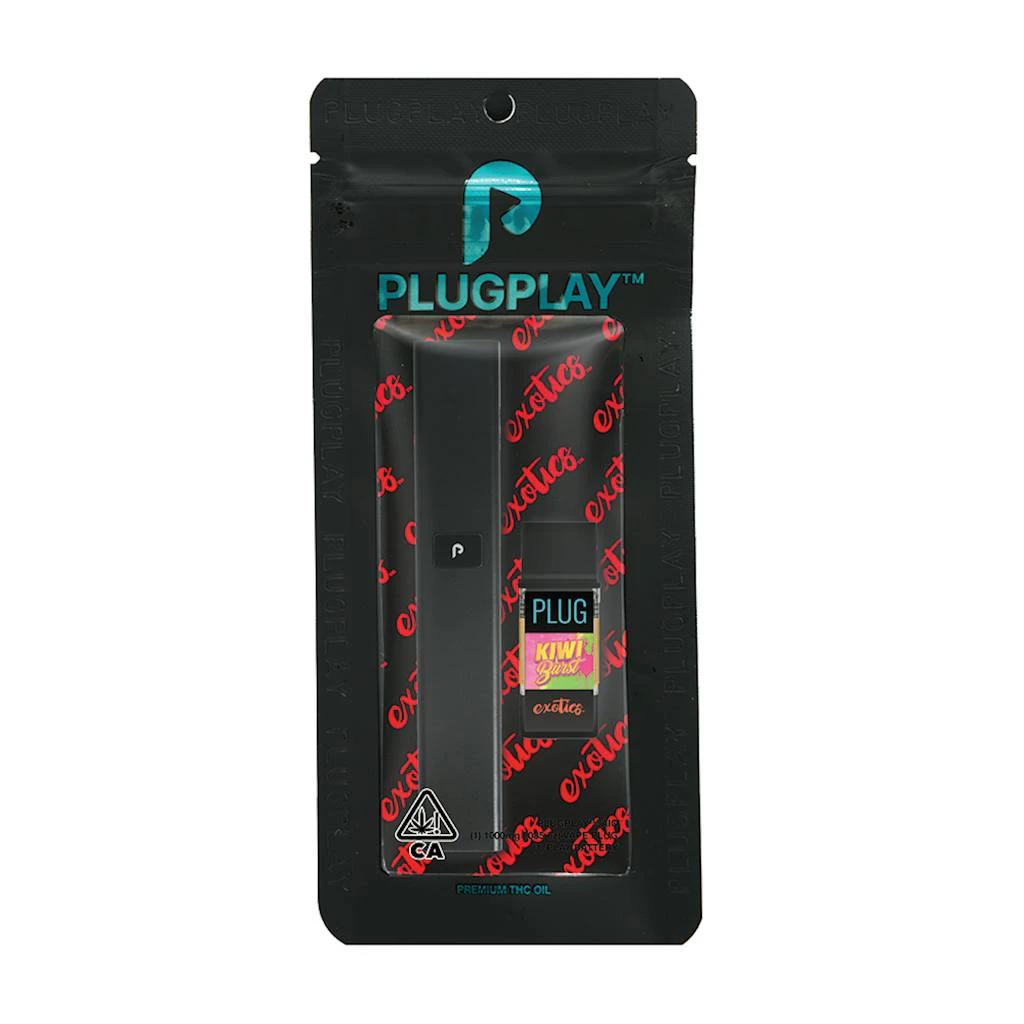 PLUGPLAY™ - PLUGplay EXOTICS Kiwi Burst All-In-One Vape 1.0g Main Image