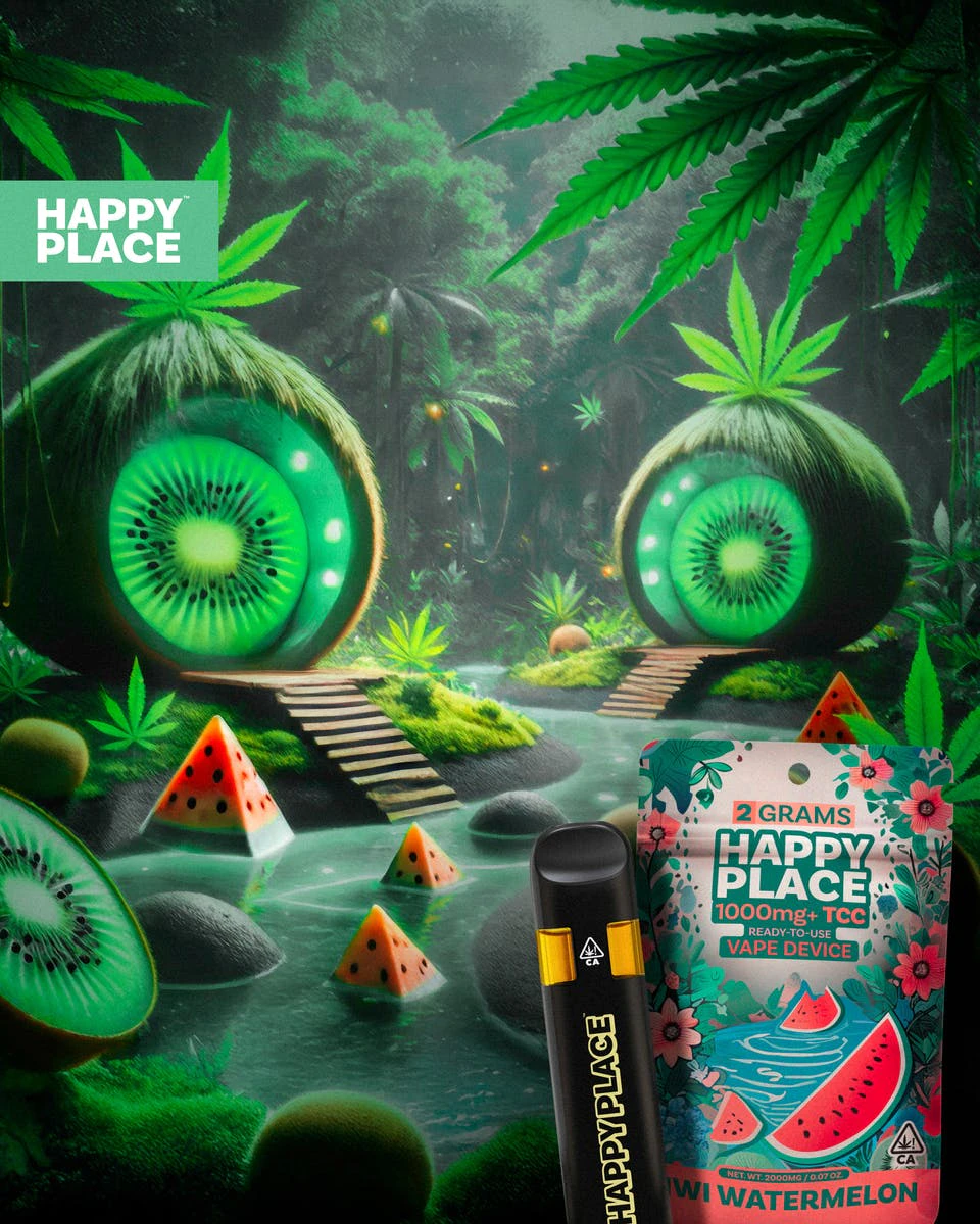 Happy Place - Happy Place - 2g AIO Vape - Kiwi Watermelon Main Image