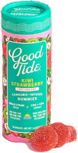 GOOD TIDE - Kiwi Strawberry CBG 1:1:1 Live Rosin Gummies