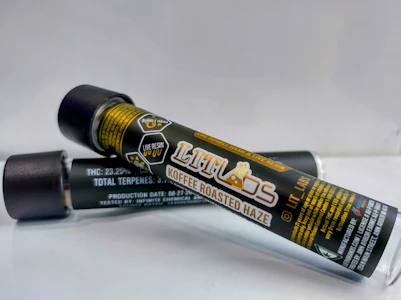 LIT LABS - Koffee Roasted Haze 1.2g Live Resin + CBG Bubble Hash Infused Preroll