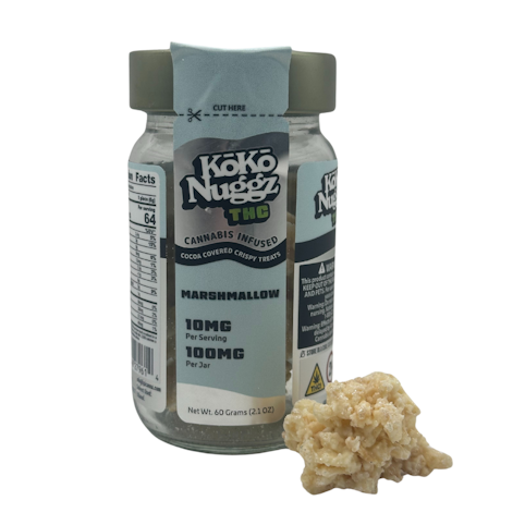 Koko Nuggz THC - Koko Nuggz THC Crispy Treats Marshmallow 100mg  -E12